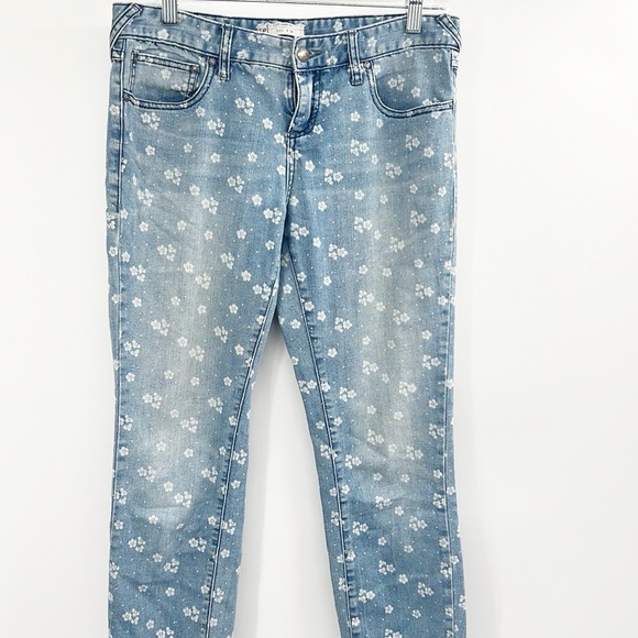 Free People Low Rise Ditzy Floral Print Skinny Leg Jeans size 29 - Picture 4 of 14